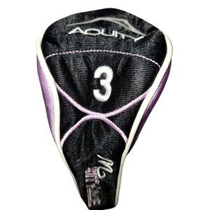 Acuity Turbo Plus Women's Fairway 3 Wood Headcover Head Cover Black Purple White